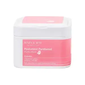 Mary&May Hyaluronic Panthenol Hydra Mask mitrinoša sejas maska hialuronskābe pantenols dziļi mitrina ādu sausai ādai kombinētai ādai sejas masku komplekts ādas atjaunošana nomierinoša maska
