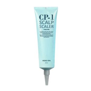 CP-1 Scalp Scaler galvas ādas attīrīšana pīlings jūras sāls tējas koka ekstrakts sebuma kontrole nomierinošs efekts Esthetic House galvas ādas kopšana matu veselība