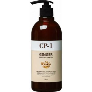 CP-1 Ginger Purifying Shampoo attīrošs šampūns ingvera ekstrakts medus propoliss bojāti mati galvas ādas kopšana matu atjaunošana barojošs šampūns Esthetic House