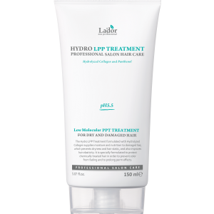 Lador Hydro LPP Treatment mitrinoša matu maska keratīns kolagēns žožoba eļļa burkānu sēklu ekstrakts matu atjaunošana bojāti mati matu elastība matu spīdums matu veselība atjaunojoša maska matu kopšana pH 5.5