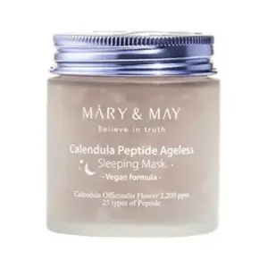 Mary&May Calendula Peptide Sleeping Mask nostiprinoša nakts maska ar ziedlapiņām