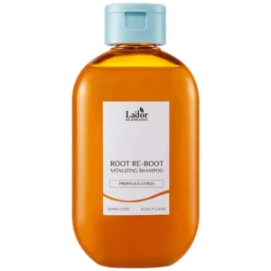 Lador Root Re-Boot Vitalizing Shampoo Propolis & Citron 300ml mitrinošs šampūns sausai galvas ādai ar propolisu un citronu pret blaugznām